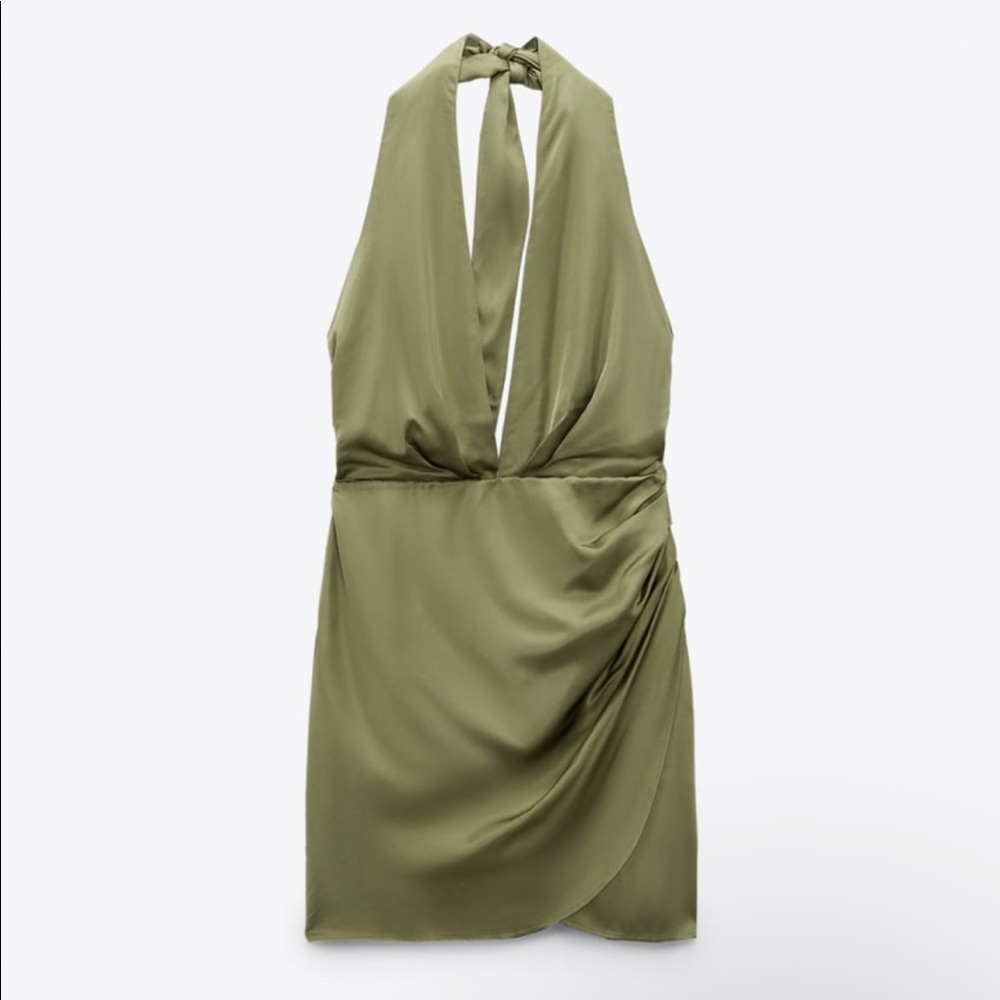 ZARA Satin Effect Mini Dress Size Small